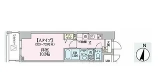 アーバン スカイライン 大宮【4階】の間取り
