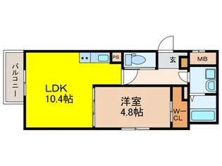 URBAN COURT茨木春日【3階】の間取り