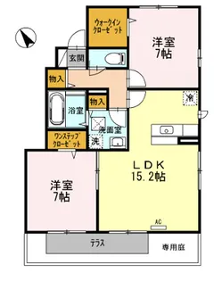 オークブレスII【1階】の間取り