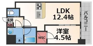 ソルテラス OSAKA EAST GATE【4階】の間取り