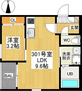 レガリスト平安通【3階】の間取り