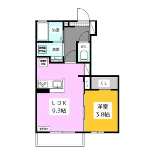 トリシア篠ノ井【1階】の間取り