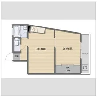 ウスヰマンション【2階】の間取り
