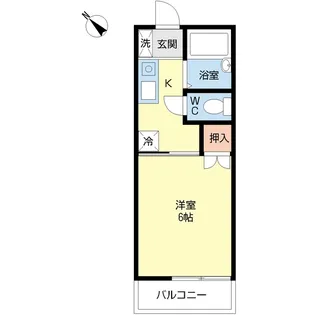 成田SK第2シャルマン【1階】の間取り