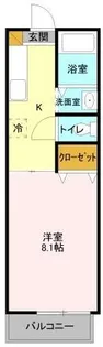 アクアパレス【1階】の間取り