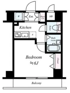 サンテミリオン飯田橋【6階】の間取り