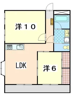 石島城山マンション【1階】の間取り