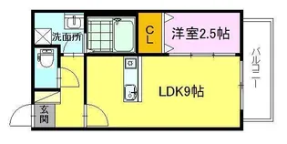 セブンプロート向洋駅前【2階】の間取り
