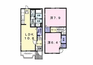 ヴィラパークサイド【1階】の間取り