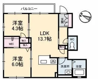 ヴィラ・セントラルA棟【1階】の間取り