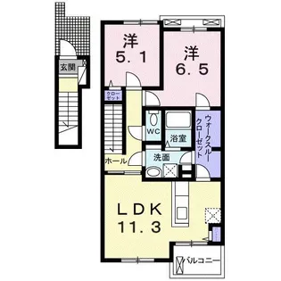 コート ポルックス【2階】の間取り