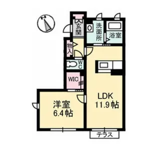 プリマヴェーラ A棟【1階】の間取り