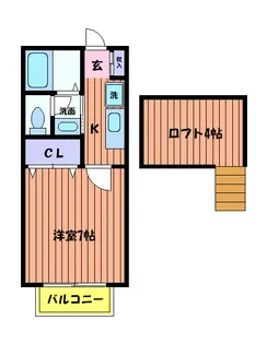 グロウス国立VII【2階】の間取り