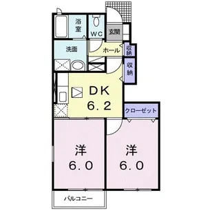 ネオ・ソレイユ【1階】の間取り