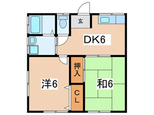 パールハイツ【1階】の間取り