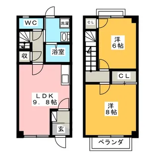 Grand Coast B【1階】の間取り