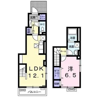 カローレ【1階】の間取り
