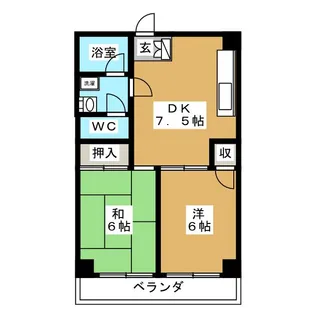 新海マンション【1階】の間取り