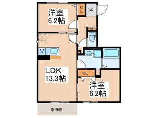 Demeure CreciaI【1階】の間取り