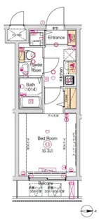 ヴォーガコルテ大崎【4階】の間取り