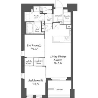 プライマル練馬豊島園【7階】の間取り