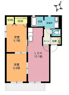 SHMライフステージ B【2階】の間取り