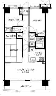 日神パレステージ伊勢佐木【4階】の間取り