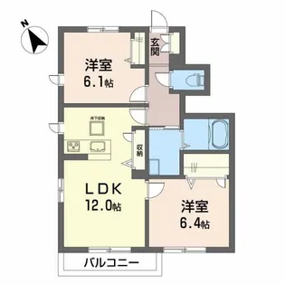 リヴィエール桜II【1階】の間取り