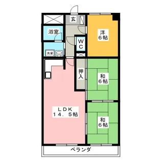 コーポ花みずき【3階】の間取り