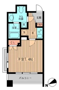 KDXレジデンス神楽坂 0705【7階】の間取り