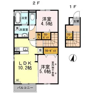 ニュアージュ A【2階】の間取り
