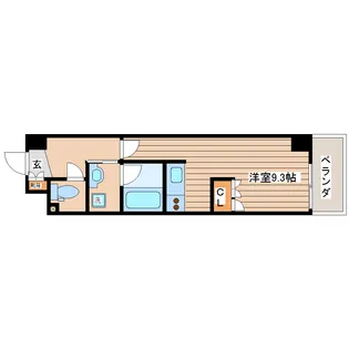 ゼルコウバ中山ハイツ花京院【6階】の間取り