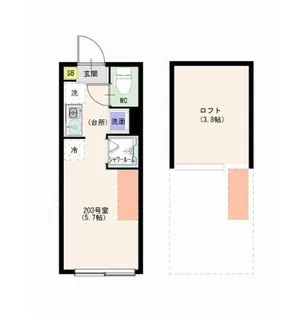 ハーモニーテラス・Freesia平和台【2階】の間取り