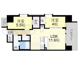 スプランディッドあびこ駅前DUE【2階】の間取り