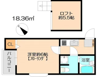 ピュア博多東伍番館【2階】の間取り