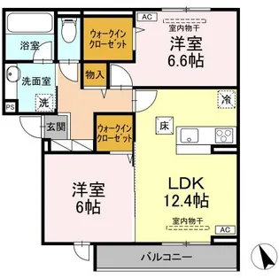 CREST高松【1階】の間取り
