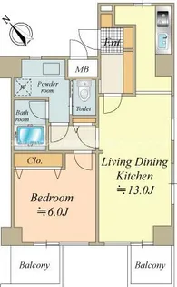 ヴェルトウォーターフロント【8階】の間取り