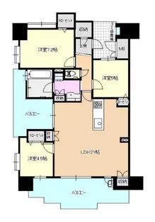 サンパーク大手町レジデンス【13階】の間取り