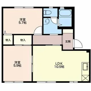 フォーレスこみど A【2階】の間取り