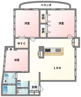 ルミエール泉崎【2階】の間取り