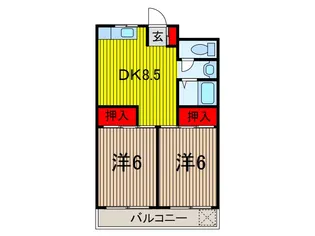 リアライズ元郷【1階】の間取り