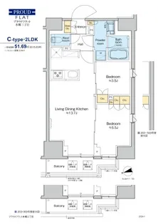 プラウドフラット本郷三丁目【2階】の間取り