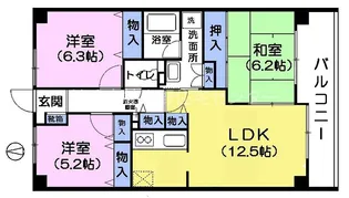 ドルチェ西新井【5階】の間取り