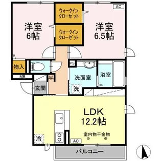オーベル向中野 A【3階】の間取り
