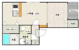 alcasa竹ノ塚【2階】の間取り
