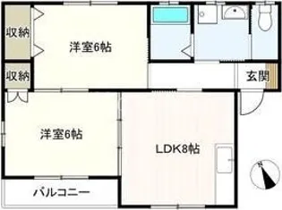 ニューショーワハイツII【2階】の間取り