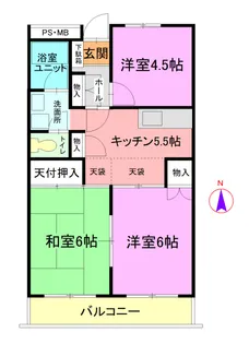 北井マンション【2階】の間取り