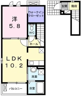 ボニート・ショコラI【2階】の間取り