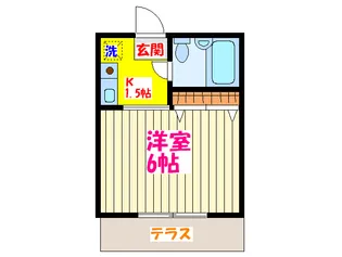 クリスタルハイツ6【1階】の間取り