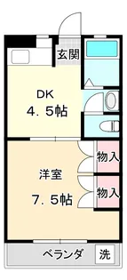 町屋ライフ B【5階】の間取り
